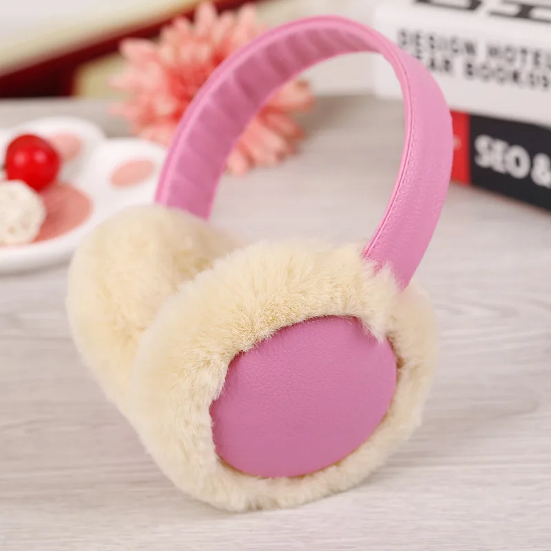2018 Adult Fashion Korean PU Leather Men Women New Lovers Earmuffs Warm