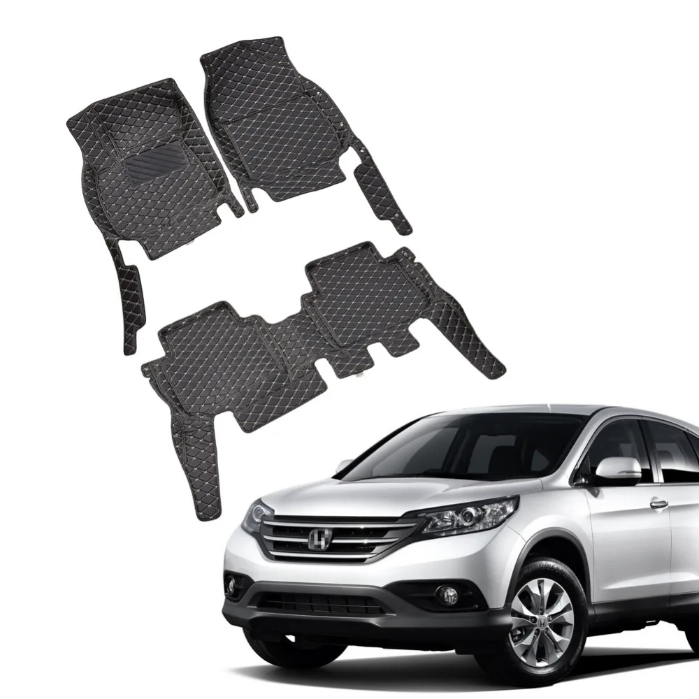 

Car Floor Mat Front And Rear Driver And Passenger Seat Ridged Floor Mats All Weather High Quality PU Car Floor Protection Mat