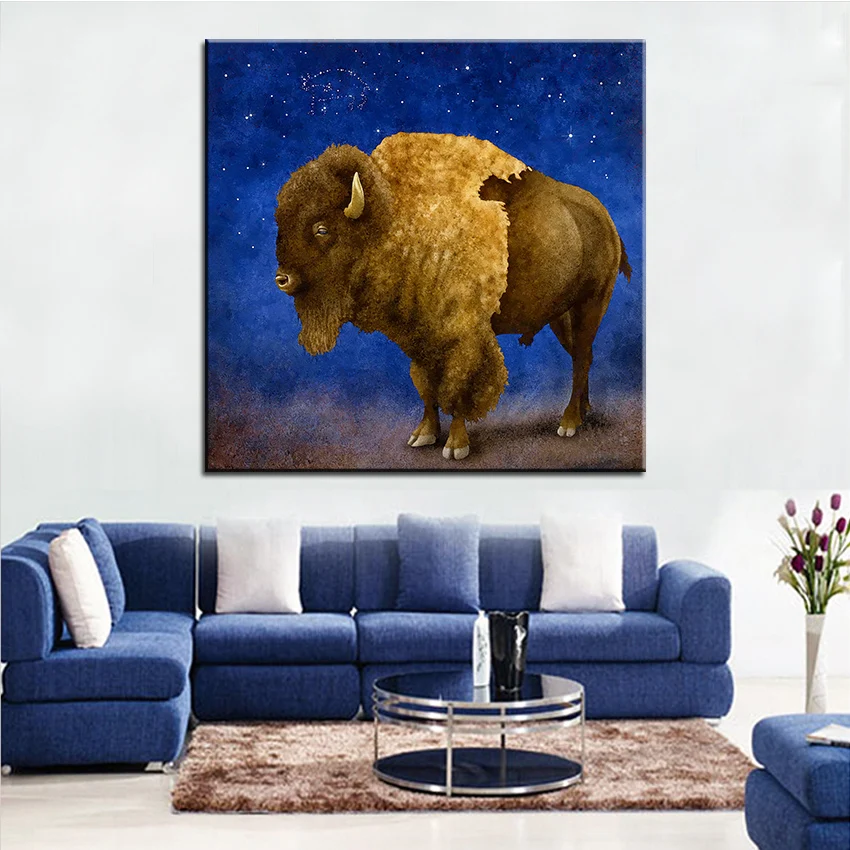 

Large size Printing Oil Painting midnight thunder Wall painting Wall Art Decoration Picture For Living Room painting No Frame
