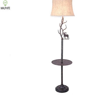 

Storage function floor lamp with coffee table floor lamp American living room vertical bedroom Nordic wind floor lamp