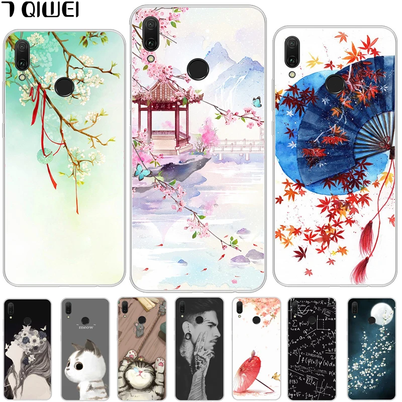 

For Huawei Y9 2019 Case 6.5'' Silicone Soft TPU Phone Case For Huawei Y9 2019 Case Cover Y 9 2019 9Y Fashion Thin Coque Painting