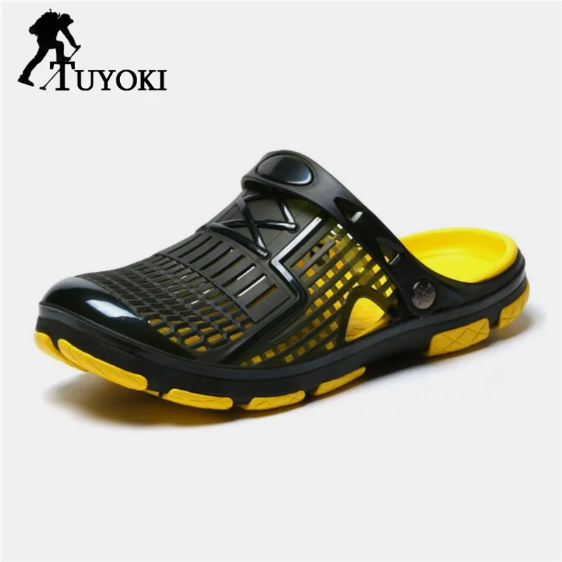 

FitWee Men Beach Sandals Outdoor Shoes Fast Drying Sneakers Sport Shoes Slip On Daily Male Zapatos Trainers Shoes Size 40-45