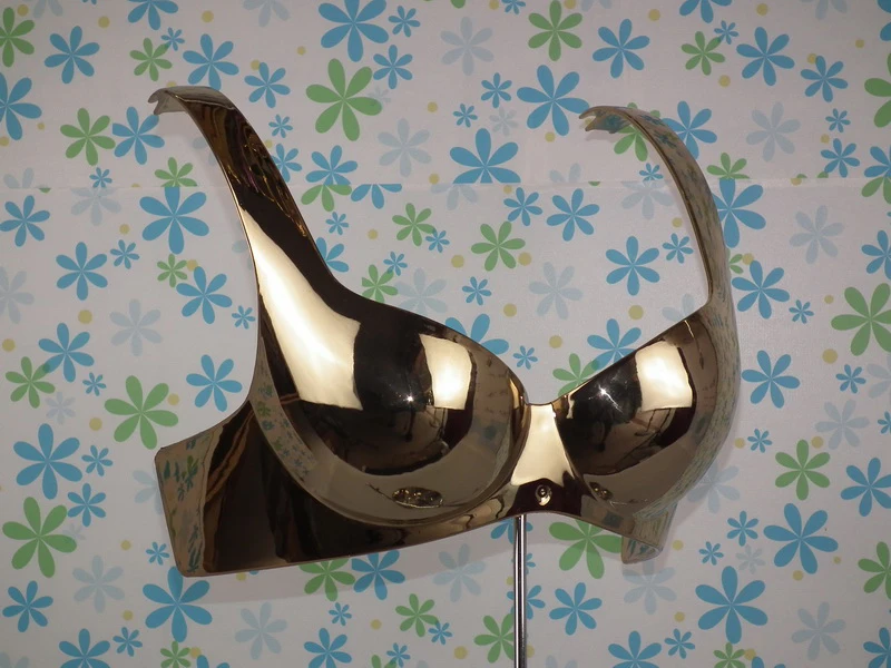 EMB-015PG  Golden plated bra show mannequinl_09