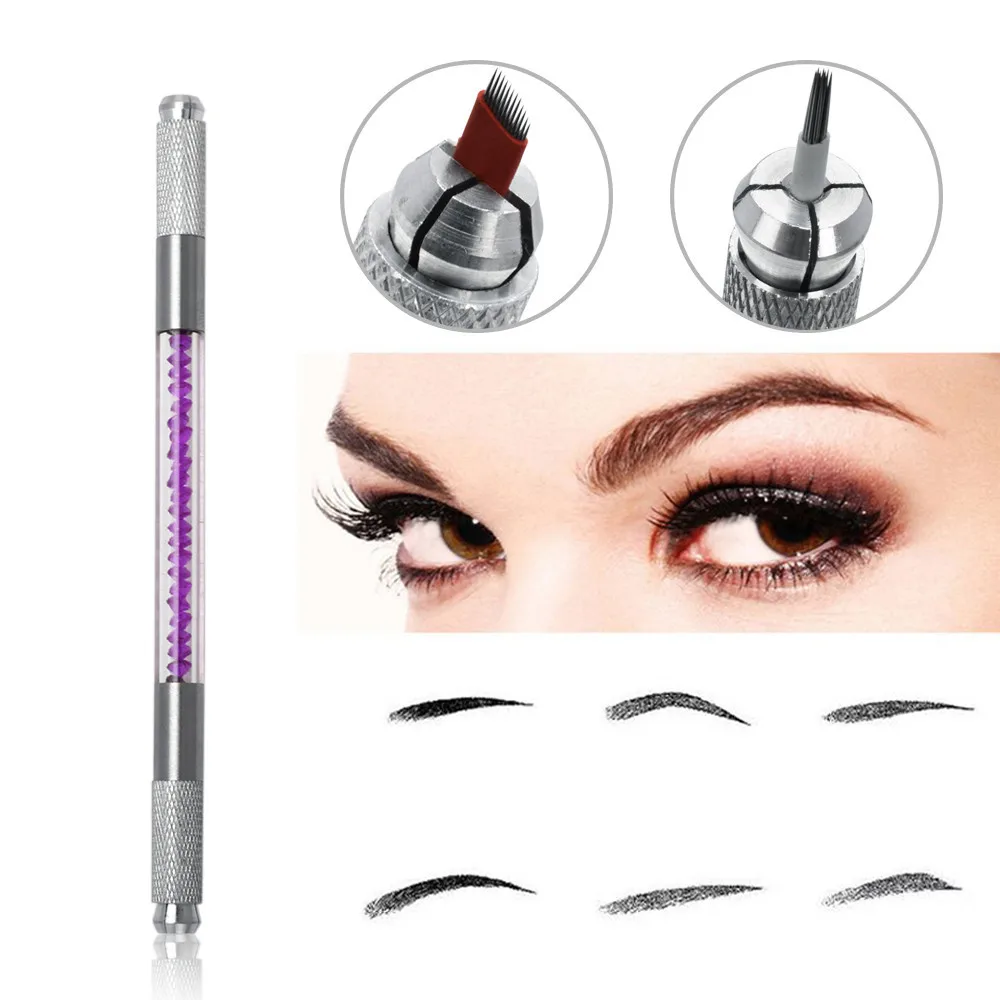 

Needle Roller Microblading Manual Pen 5pcs Agujas Micro Blade Eyebrow Pen Blading Pen Caneta Semi Eye Tattoo Makeup Roll Needle