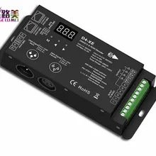 D4-XE 4CH ШИМ Постоянное Напряжение CV DMX512 RDM светодиодный декодер контроллер с цифровым дисплеем XLR3 RJ45 DC12V 24 в 36 В вход 8A* 4CH