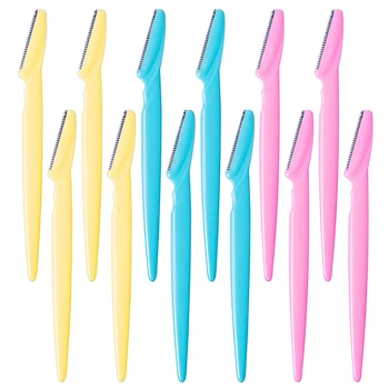 

12pcs Eyebrow Trimmers Sharp Practical Durable Portable Metal Eyebrow Razor for Women