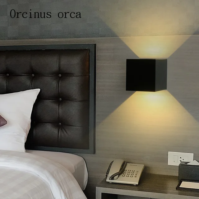 Us 750 Minimalis Modern Led Tahan Air Outdoor Lampu Samping Tempat Tidur Lampu Kamar Tidur Ruang Tamu Lampu Lampu Taman Balkon Lorong Tangga Lampu