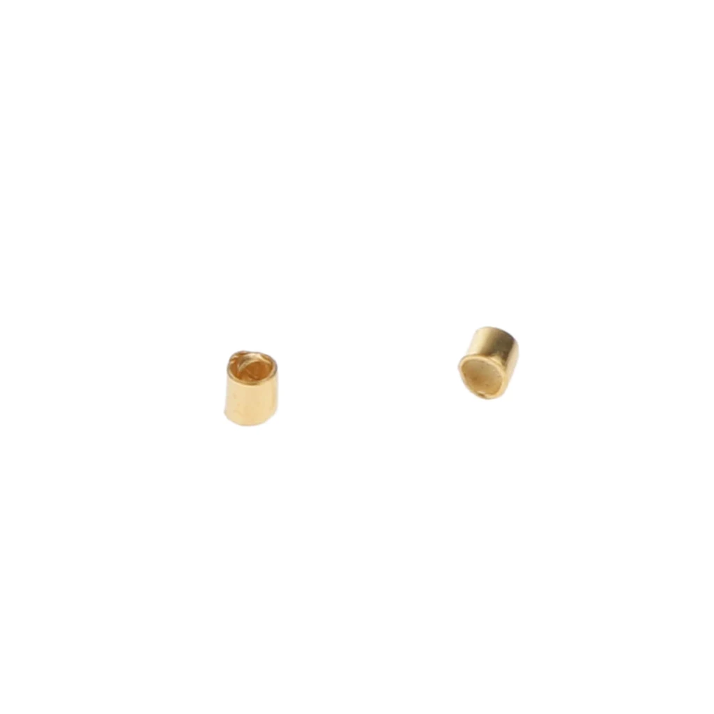 Lot 1200pcs 1.5mm Tube Crimp End Spacer Beads Cord Jewelry Finding DIY