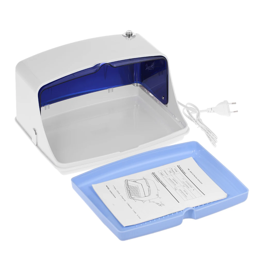 

High Temperature UV Sterilizer Box 5W Nail Art Sterilizer Cabinet UV Disinfection Equipment Tray Flat Style for Nail Tools