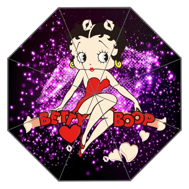 Пользовательский Betty Boop Зонт с произведением искусства зонт от солнца и солнцезащитный крем анти-УФ зонтик# QAZ098K - Цвет: Umbrella