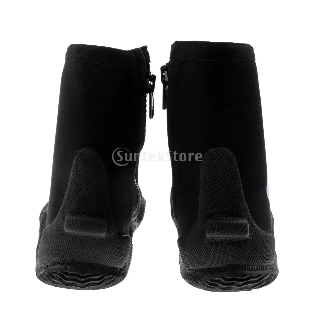 5mm Neoprene Scuba Diving Wetsuit Zipper Boots Anti-slip Warm Shoes Snorkeling Surfing Fishing Winter Water Sports Swimming Fins
