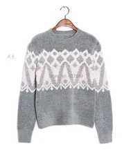 Free shipping women autumn winter fashion warm spell color prismatic geometry soft Plaid Wool Blended thicker sweater Free shipping women autumn winter fashion warm spell color prismatic geometry soft Plaid Wool Blended thicker sweater