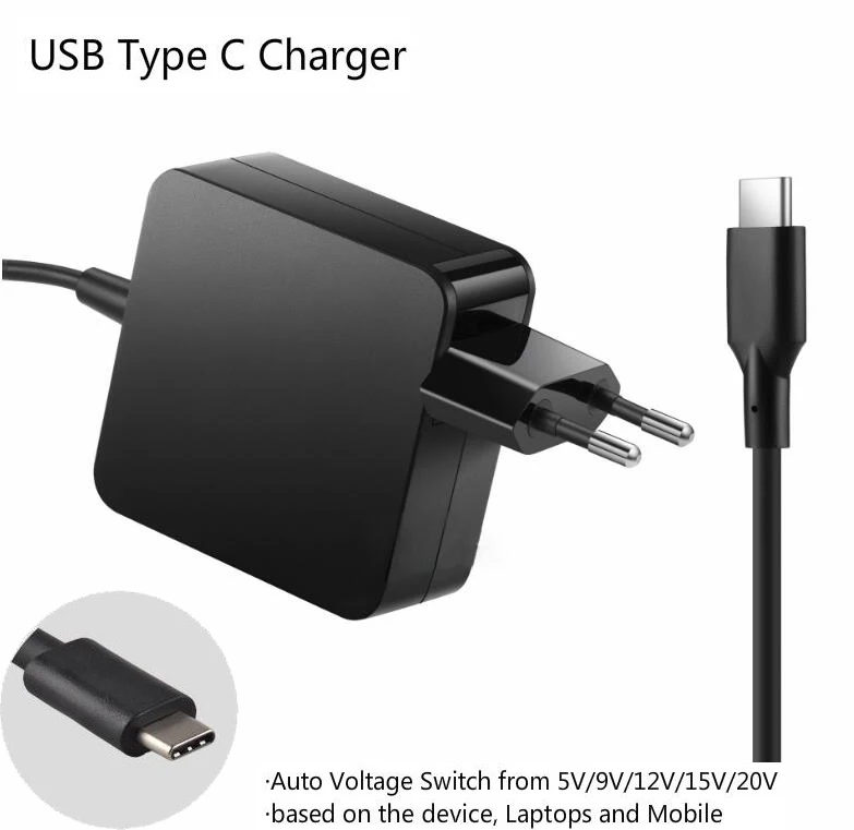 

65W USB Type C Charger for HP Elite x3 Lap Dock Chromebook 13 G1 X2 210 G2 detachable PC x2 10-p000