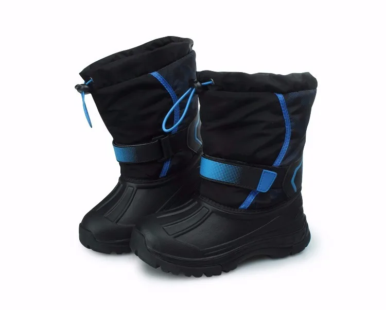 Uovo/брендовые Детские Зимние Сапоги унисекс для мальчиков и девочек; водоотталкивающие Зимние непромокаемые сапоги; Нескользящие сапоги; Botas Ninos; Цвет черный, фиолетовый; обувь