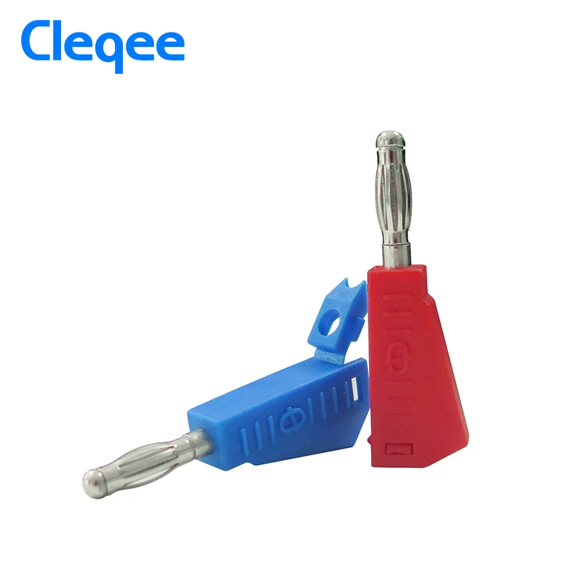 Cleqee P3002 10 шт. 4 мм Штабелируемый никелированный динамик разъем типа банан тестовый