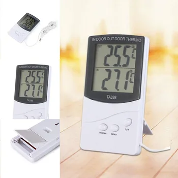 

1pcs White Digital LCD Indoor/ Outdoor Thermometer Temperature Meter with Memory Function