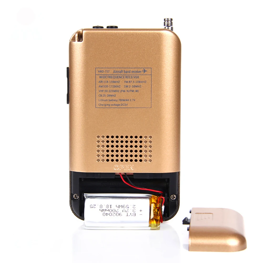 Мини радио HRD-737 портативный цифровой lcd полный диапазон FM/AM/SW/CB/Air/VHF радио стерео приемник радиосвязи