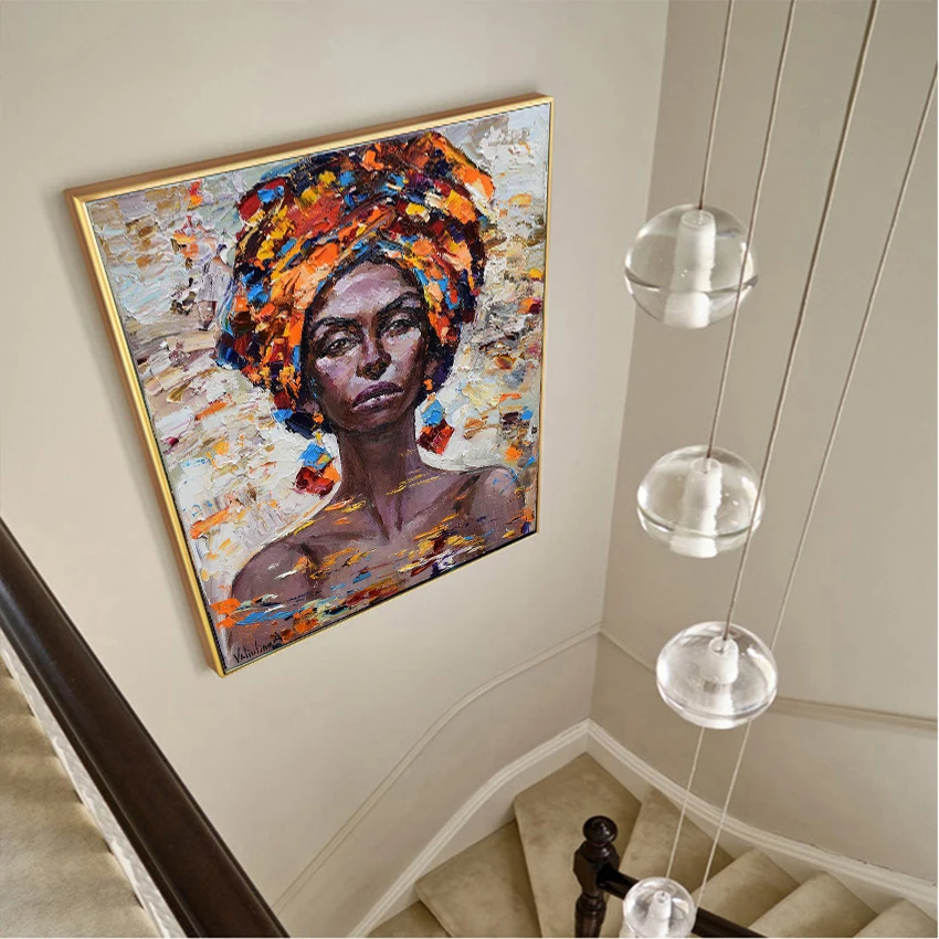 MUTU Wall Art портрет маслом африканская Картина на холсте «женщина» плакаты и принты Современный домашний декор картины на холсте