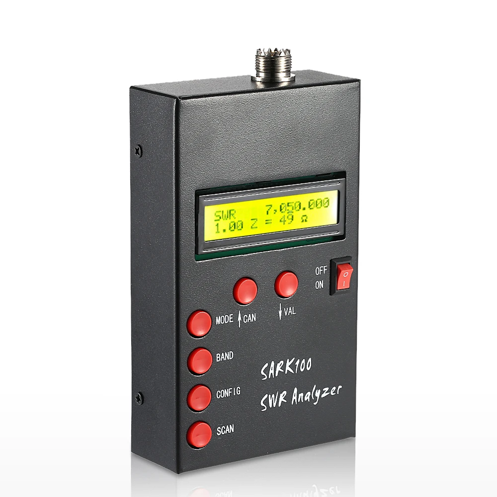 

SARK100 1-60MHz HF ANT SWR Antenna Analyzer Meter Standing Wave Tester for Ham Radio Hobbyists Impedance Capacitance Measurement