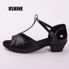 205 PU красный золотого, серебряного цвета черный Сальса Обувь для танцев Zapatos De Baile Latino Mujer Туфли для латинских танцев для Для женщин девочек