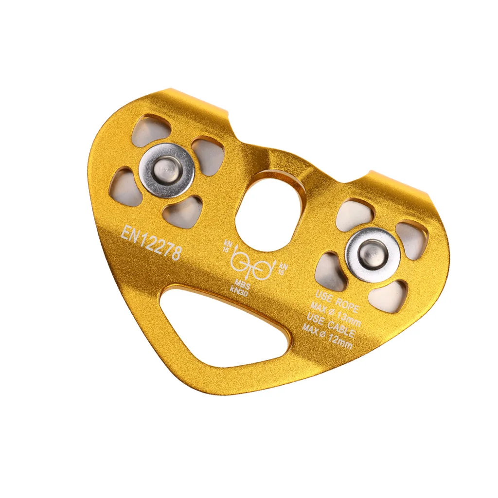 Climbing Rock Climbing 30kN Heavy Duty Zip Line Cable Trolley Fast Speed Pulley for Engineering Caving Camping Rescue Equipment