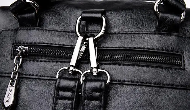 Высокое качество кожаный рюкзак женщина Новое поступление модные детали Backbag женский большой ёмкость школьная сумка