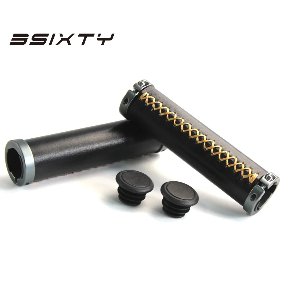 3sixty Alloy & Genuine Leather Handlebar Grips For Brompton,mtb