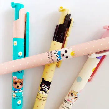 I37 2X Cute Kawaii Lovely Pet Cat Dog Press Mechanical Pencil Writing School Office Supply Stationery Automatic Pencil 0.7mm
