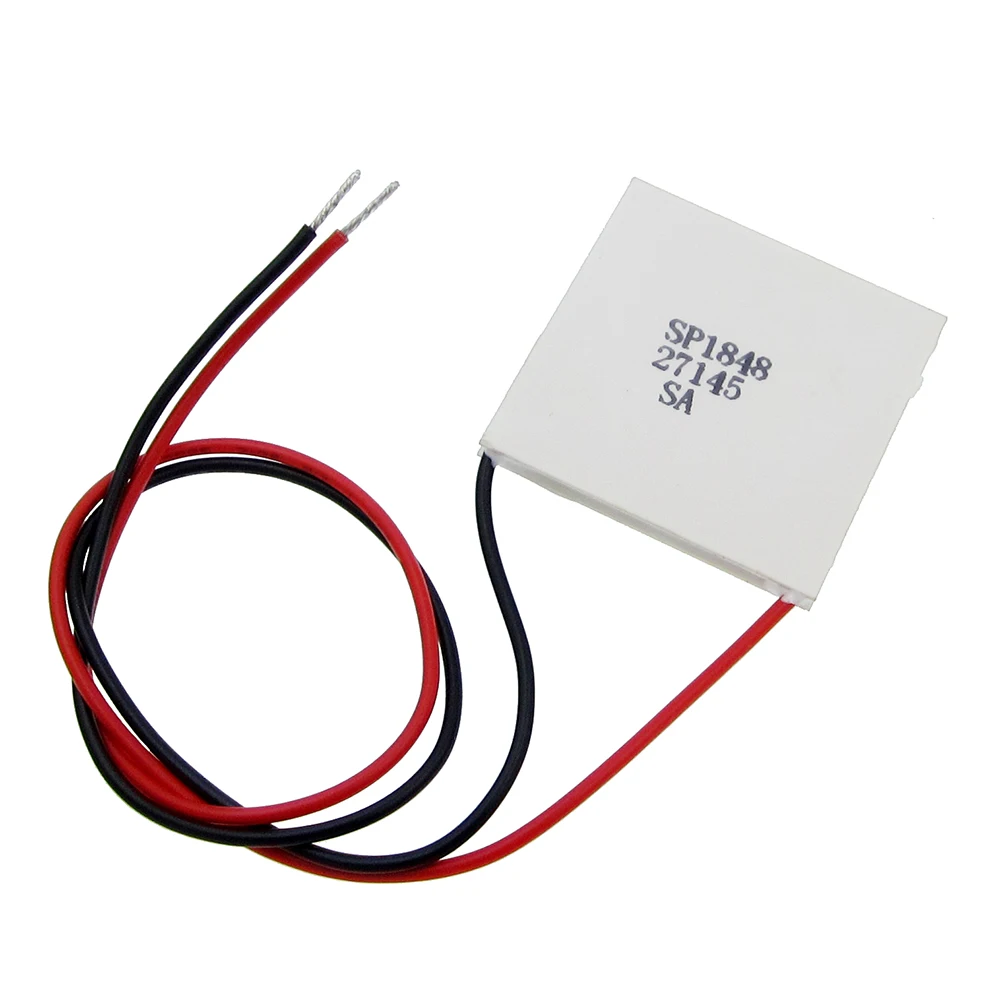 

SP1848-27145 TEC 40x40mm Semiconductor Thermoelectric Heatsink Cooler Peltier Plate Module For Power Generation