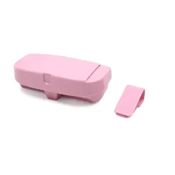 

uxcell Pink Auto Car Sun Visor Sunglasses Eyeglasses Holder Glasses Case Storage Box