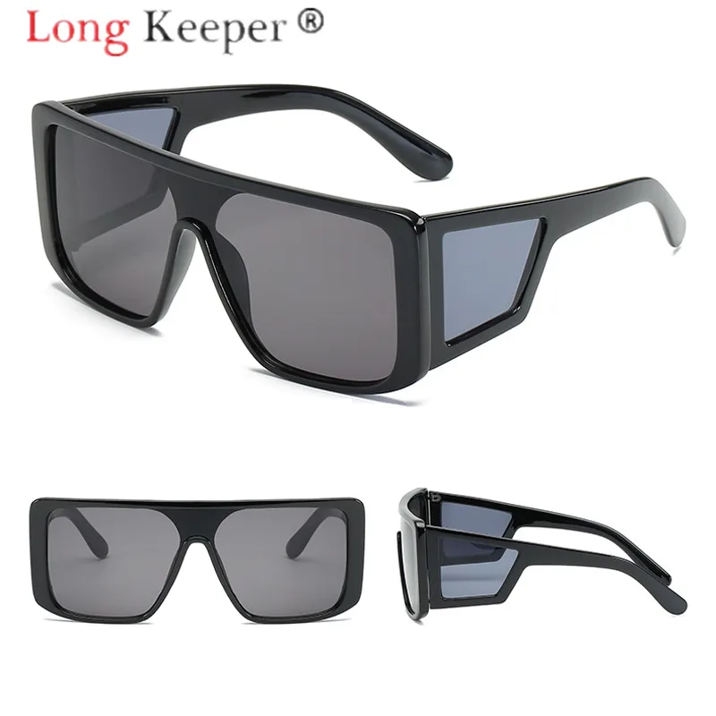 

LongKeeper Sunglasses Women Men Sun Glasses Square Mirror Eyeglasses Eyewear PC HD Lens UV400 Shade Driving High Quality Fashion