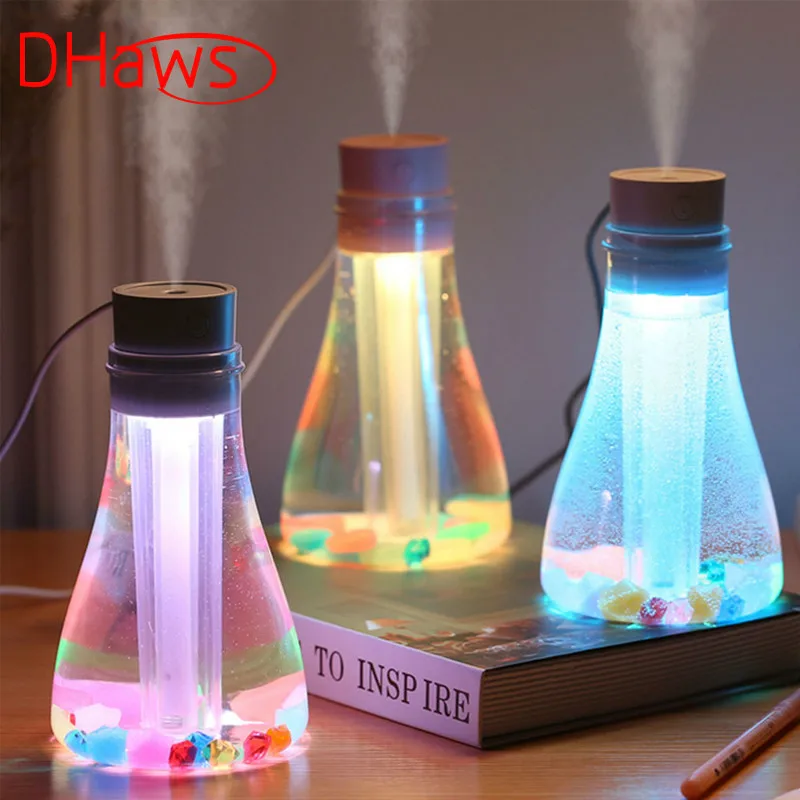 DHaws 500 мл USB Желая бутылка увлажнитель воздуха со светодиодным ночным освещением