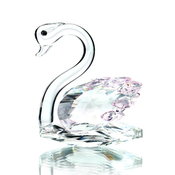 

H&D Crystal Swan Collectible Figurines Paperweight Ornament Feng Shui Decor Collection For Gift/Home Decoration/Office Decor