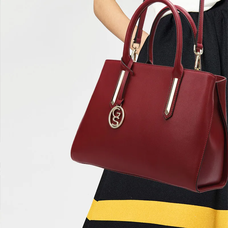 Elegant trendy three-dimensional design fashion Genuine Leather women handbags luxury simple brand-name women's shoulder bag