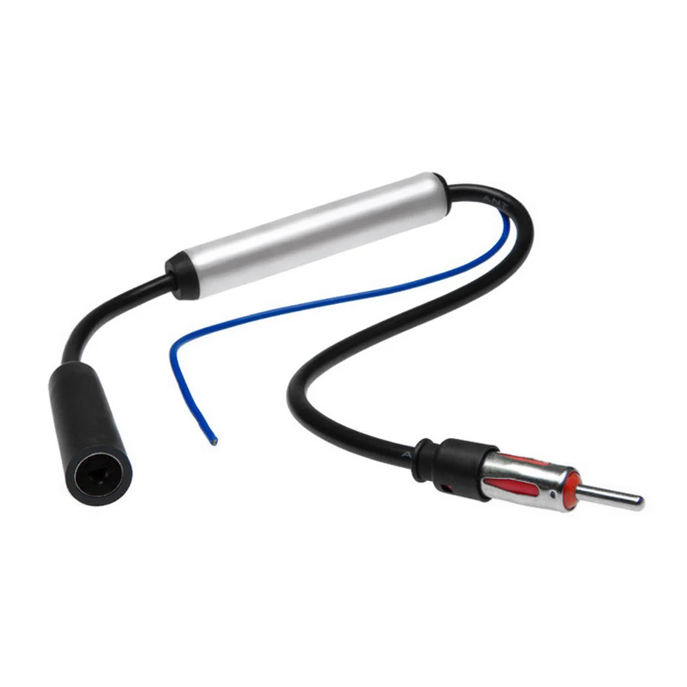 Hot Car FM Radio Antenna Signal Amplifier 12dB DIN ISO Plug Adapter JLD | Автомобили и мотоциклы