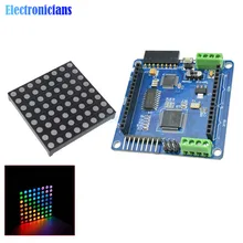 Полноцветный Радужный V2.0 точечный матричный RGB светодиодный драйвер щит+ светодиодный RGB матричный плата драйвера модуля 8 для Arduino AVR