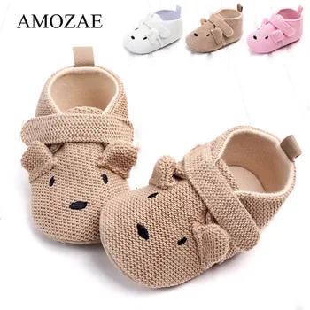 

New Arrival Baby Shoes Knitting Cartoon Animal Pattern Shoes Spring Autumn Soft Sole Baby Boys Girl Newborn Cute First Walker