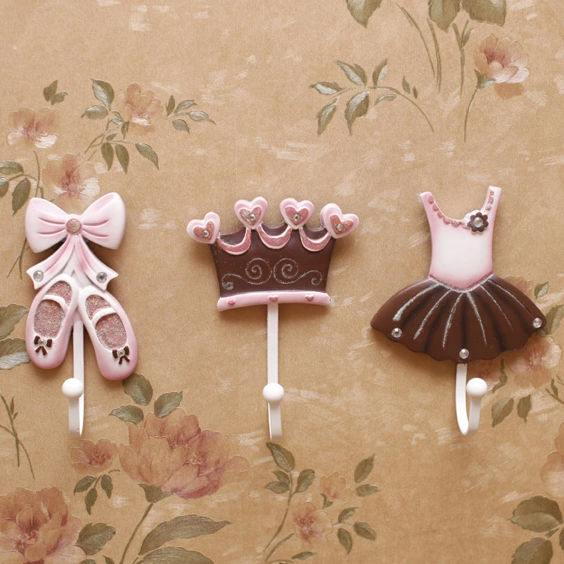 ballet shoes princess dress crown clothes hook hangers resin decorative coat hooks wall mounted creative - Decorative Coat Hooks ballet shoes princess dress crown clothes hook hangers resin decorative coat hooks wall mounted creative - Decorative Coat Hooks