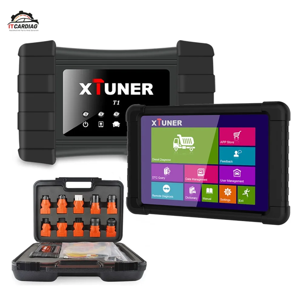 Xtuner T1 Heavy Duty Truck Diagnostic Scanner ABS Airbag DPF OBD2 Scanner for Trucks Diesel With