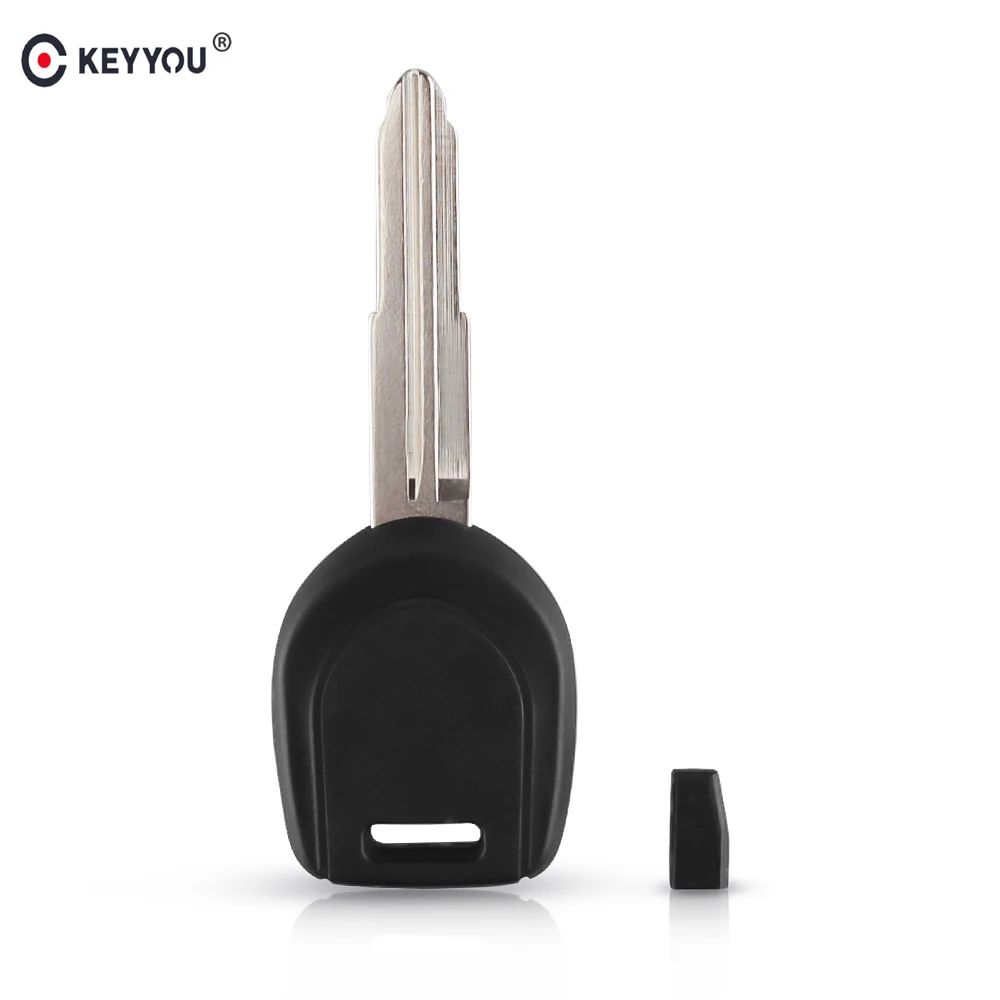 

KEYYOU Transponder Key Shell Case Fob Fit For MITSUBISHI Colt Lancer Mirage Remote Key Left/Right Blade With ID46 PCF7936 Chip