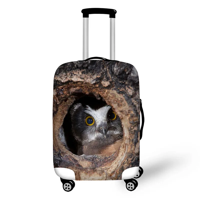 Brown Owl Print Travel Accessories Suitcase Protective Covers 18-32 Inch Elastic Luggage Dust Cover Case Stretchable Brown Owl Print Travel Accessories Suitcase Protective Covers 18-32 Inch Elastic Luggage Dust Cover Case Stretchable