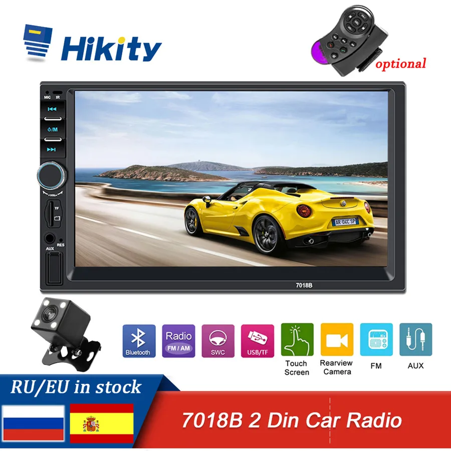 Автомобильный мультимедийный плеер Hikity 7018B автомагнитола 2 din с 7-дюймовым