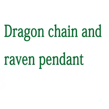 

lanseis 1pcs Dragon chain and raven pendant