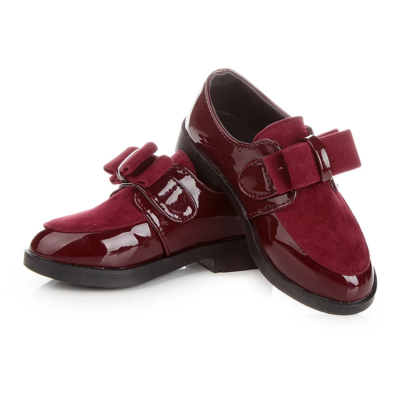 

2017 New Children Shoes Girls Shoes Fashion Bow Princess Flat Comfortable Casual Kids Shoes for Girl Leather Shoes EUR 27-37