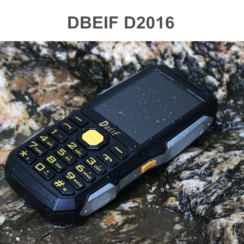 Оригинальный dbeif D2016 Power Bank tv fm двойной фонарик мобильный телефон Русский