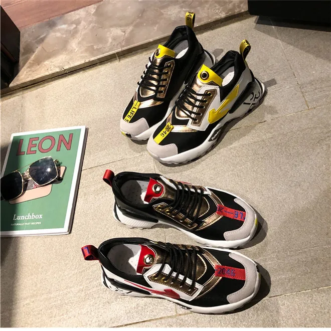 Sneakers Women Running Shoes Increasing 6CM INS Ulzza Harajuku Sneakers Cushioning Height Platform Breathable Sports Walking (18)