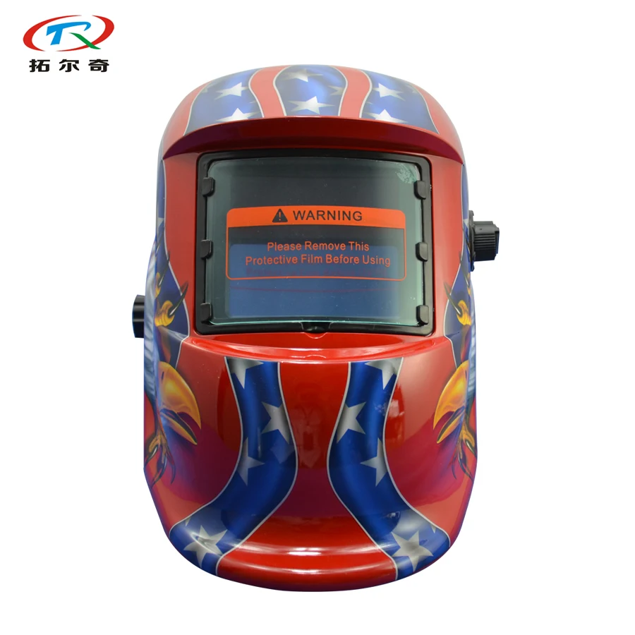 Сварочная маска arc welder шлем для сварки red blue eagle автоматическая наклейка