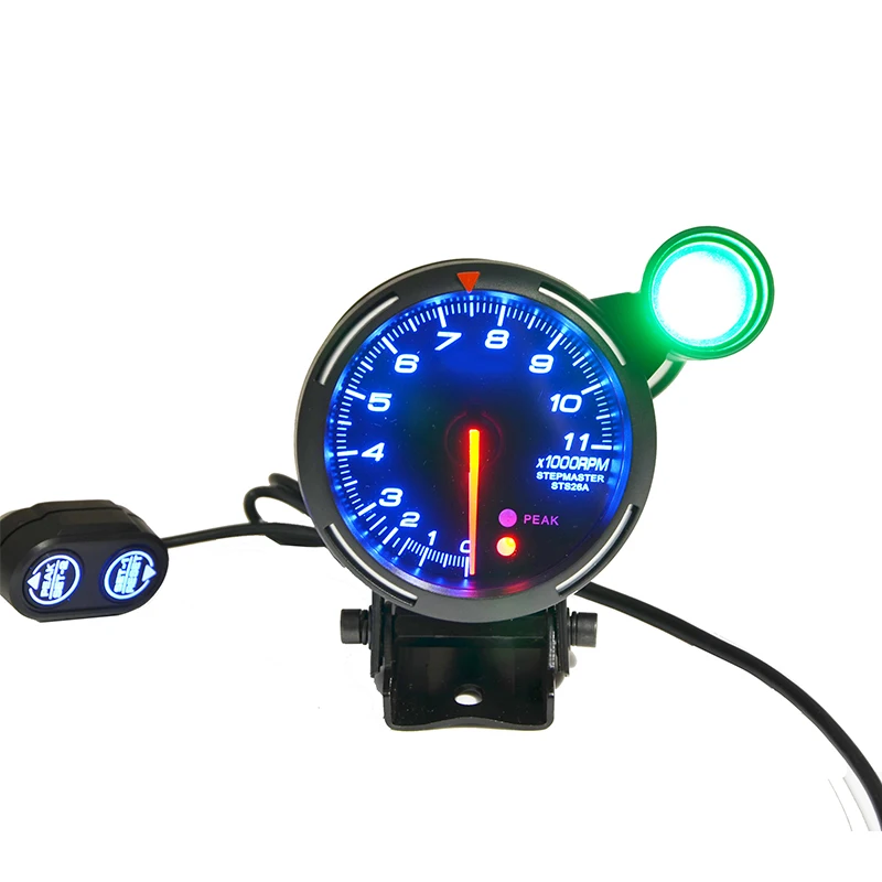 

80MM Tachometer RPM Gauge Stepper motorMulti Color Display With Shift Light With Logo