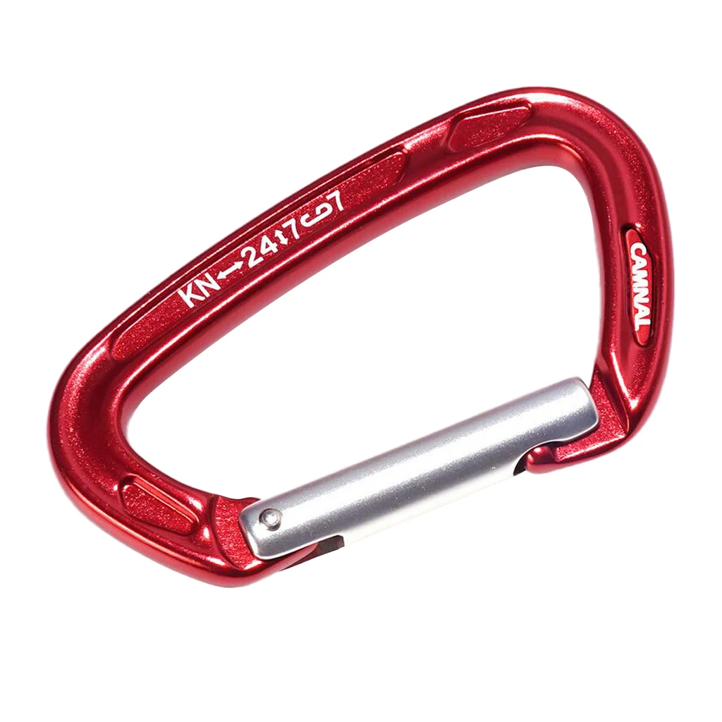 24KN Aluminum Magnesium Alloy Rock Climbing  Hiking Carabiner D-Ring Snap Clip Hook Buckle Keychain