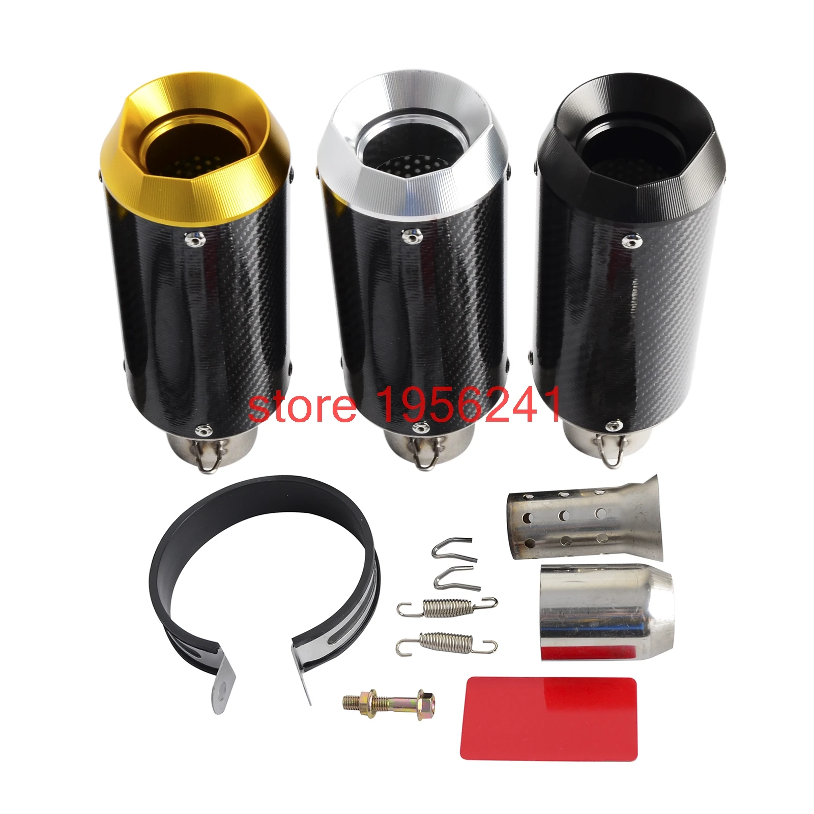 160*95mm Size & 51mm Slip-On Universal Motorcycle Exhaust Muffler Pipe For 125CC-1200CC Street Sport Racing motorbike Scooters